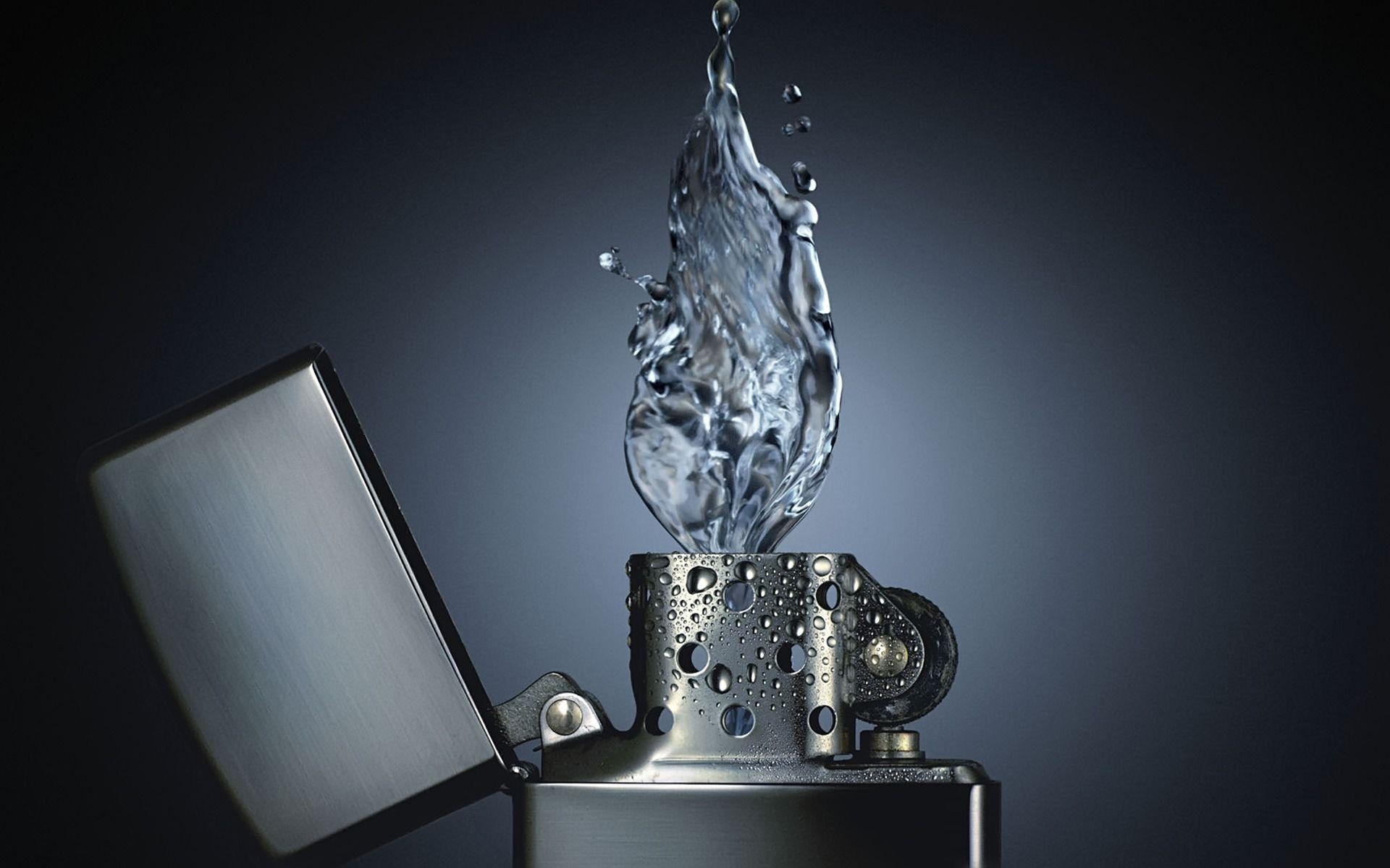 1920x1200 Water lighter Wallpaper Abstract 3D Wallpaper in jpg format
