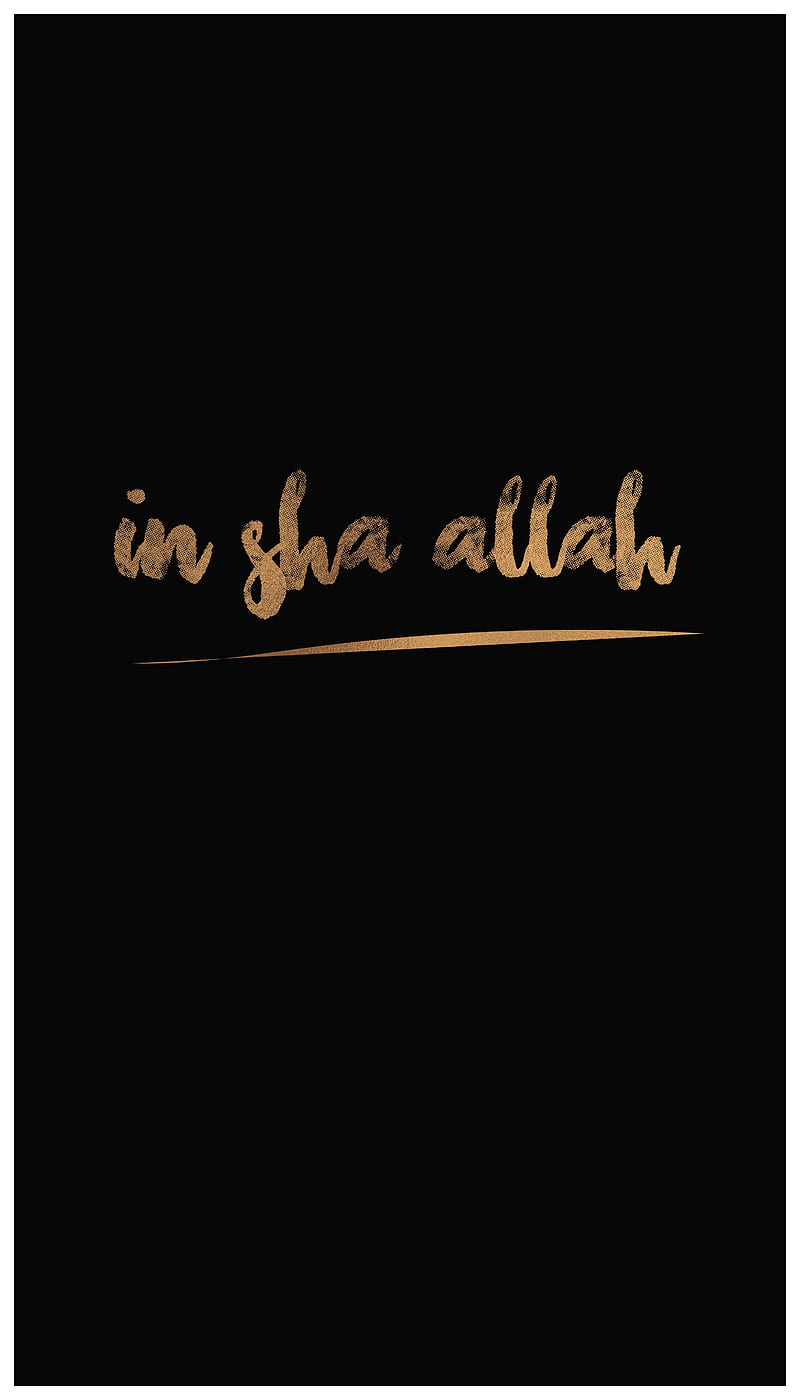 800x1400 InshaAllah, black, inshallah, islamic, HD phone wallpaper