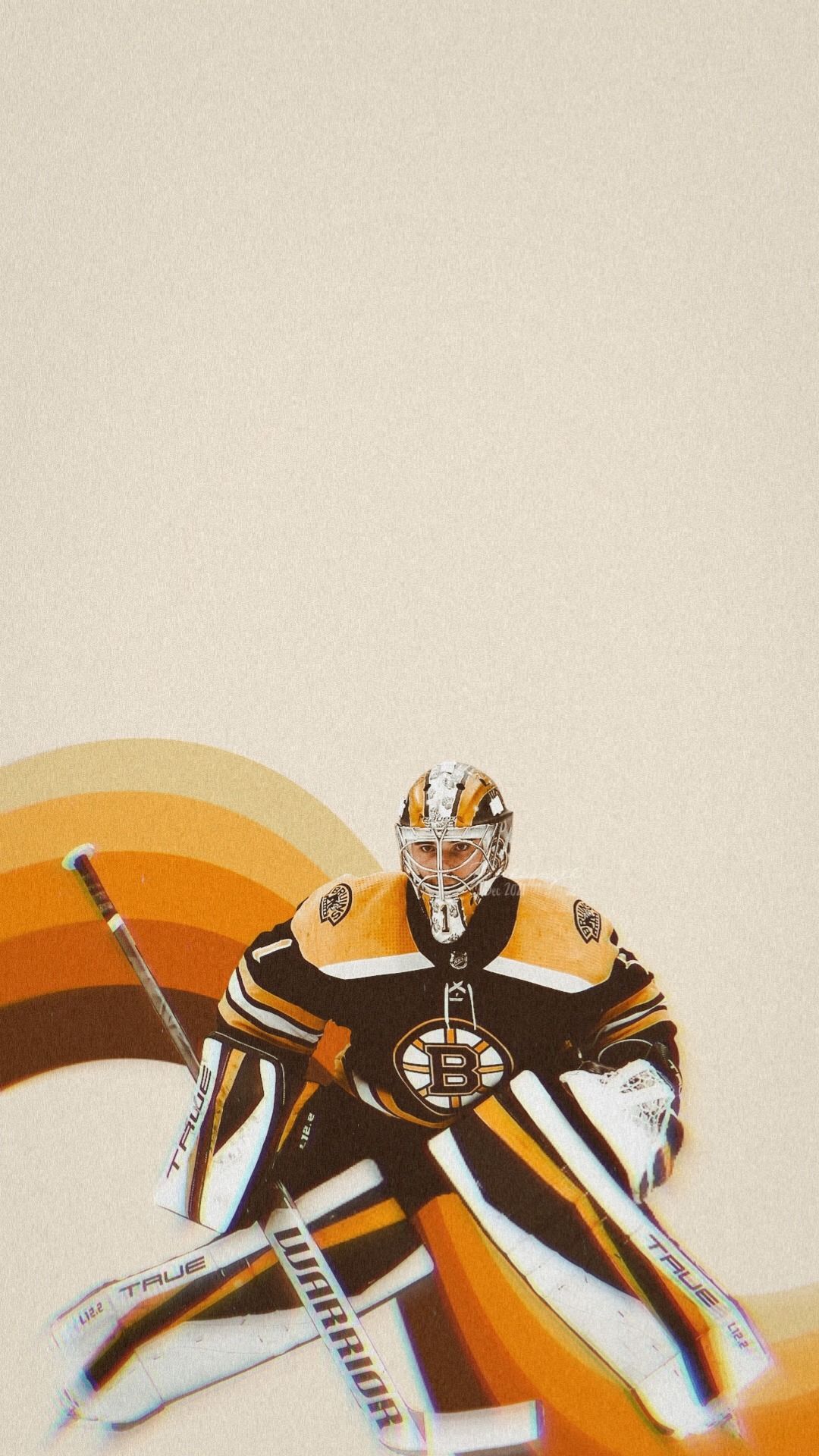 1080x1920 wallpaper • jeremy swayman + '70s retro Requested by anon Credits of the wallpaper' elements and style go to their respective