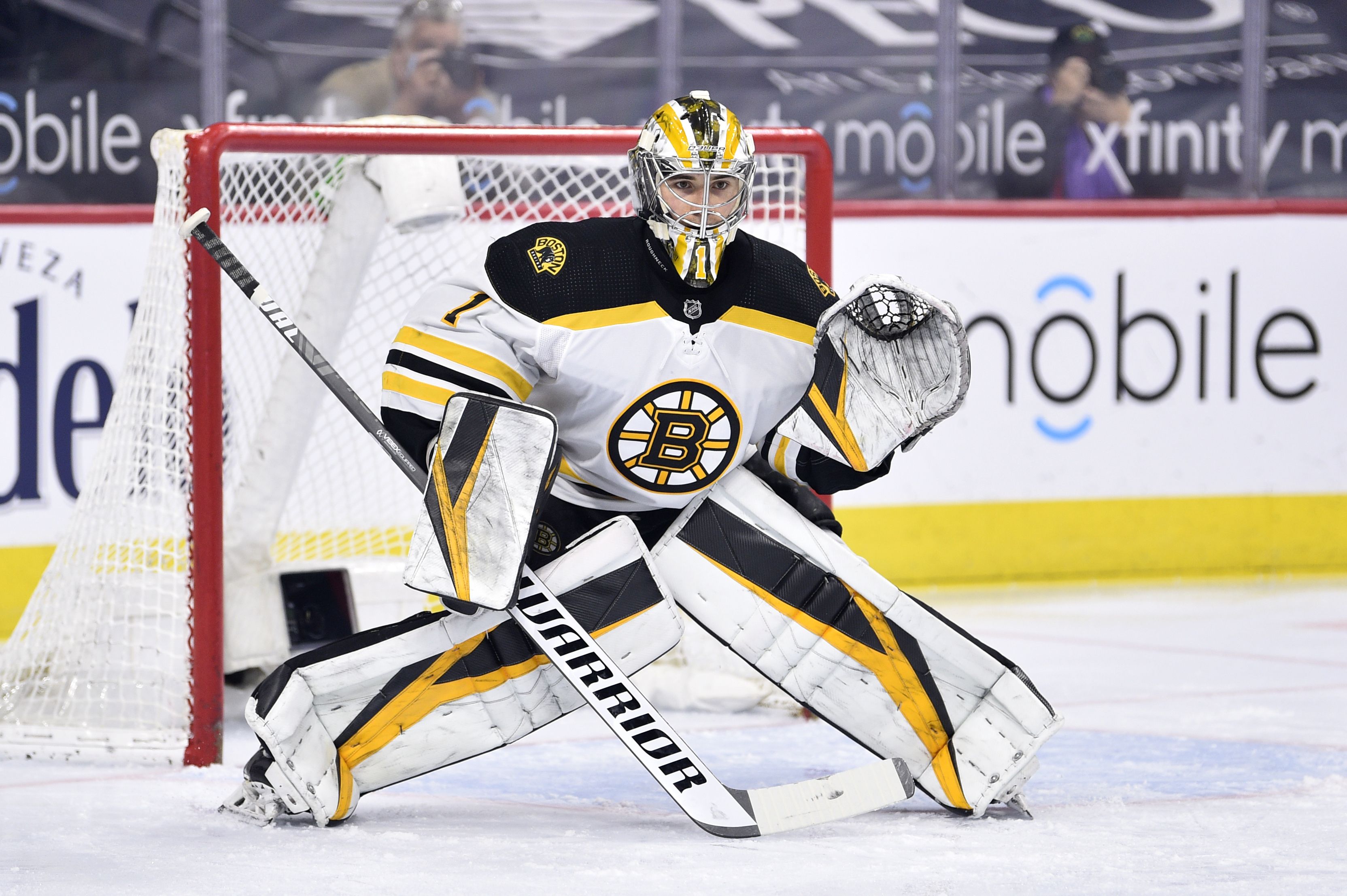 3328x2215 Jeremy Swayman wins his NHL debut in net; Charlie McAvoy sidelined with injury Boston Globe