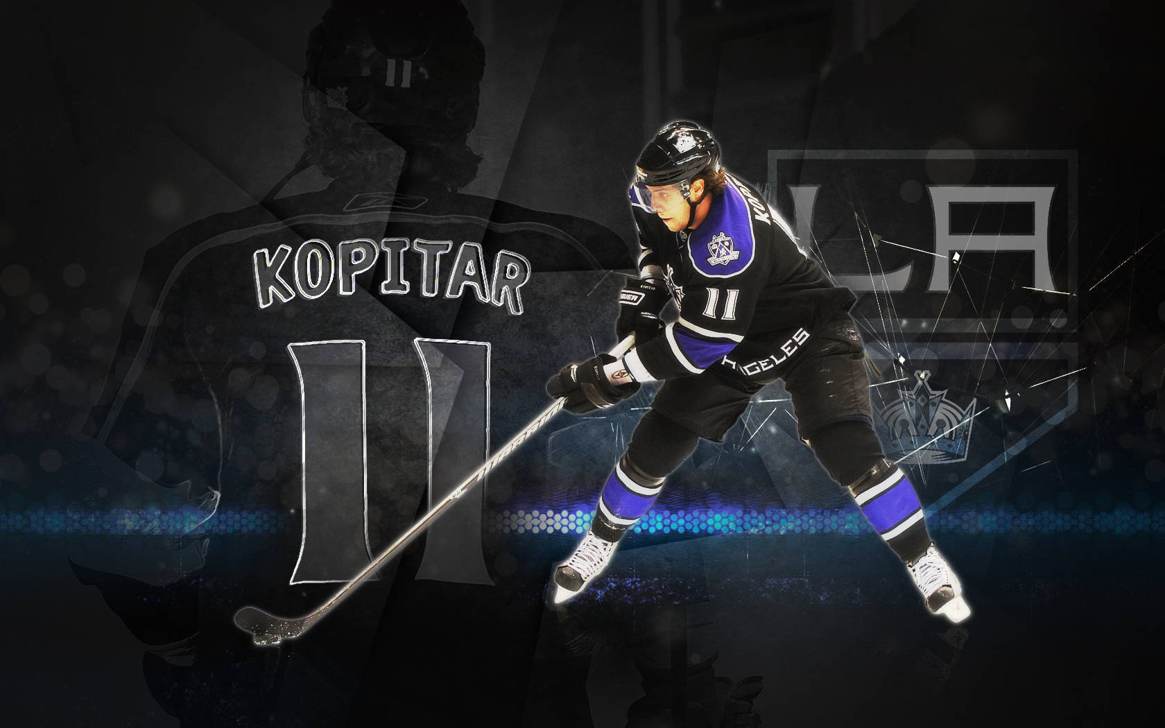 1680x1050 Download Slovenian Ice Hockey Player Anze Kopitar Number 11 Graphic Wallpaper