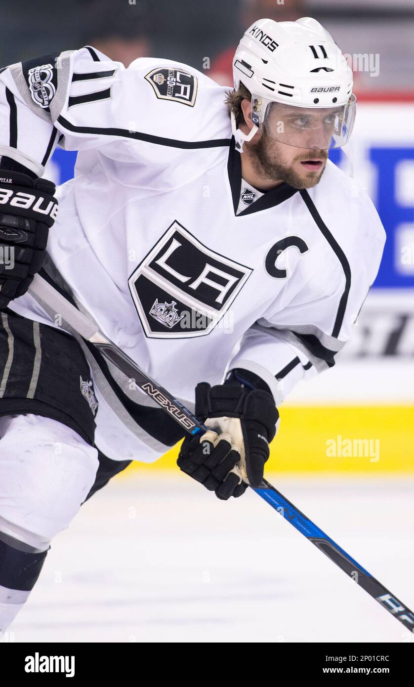 838x1390 NHL profile photo on Los Angeles Kings player Anze Kopitar, from Slovenia, at a game against the Calgary Flames in Calgary, Alta., on March 2017. Larry MacDougal via AP