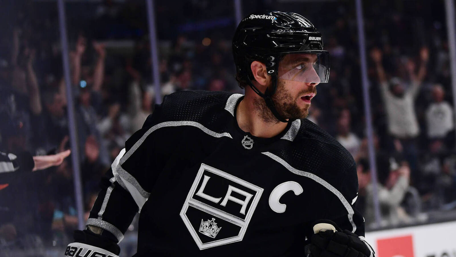 1600x900 Download Slovenian Athlete Anze Kopitar Against Seattle Kraken Wallpaper