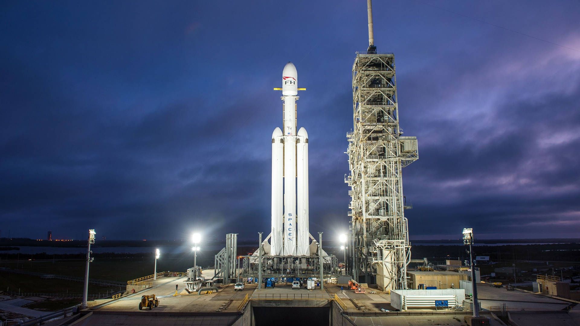1920x1080 Download SpaceX Falcon Heavy Wallpaper