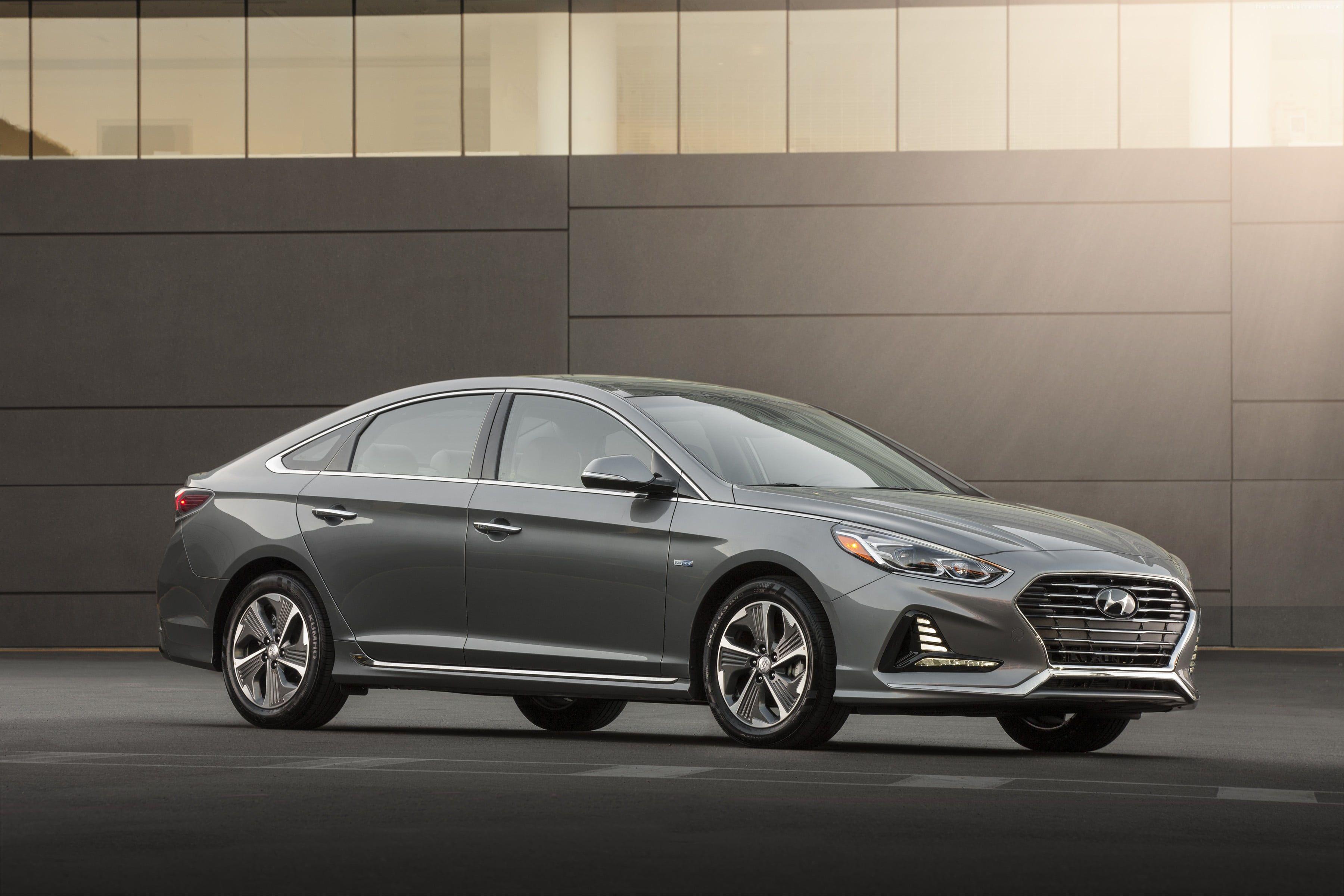 3600x2400 Gray car, Hyundai Sonata Hybrid, 2018 Cars, 4k HD wallpaper