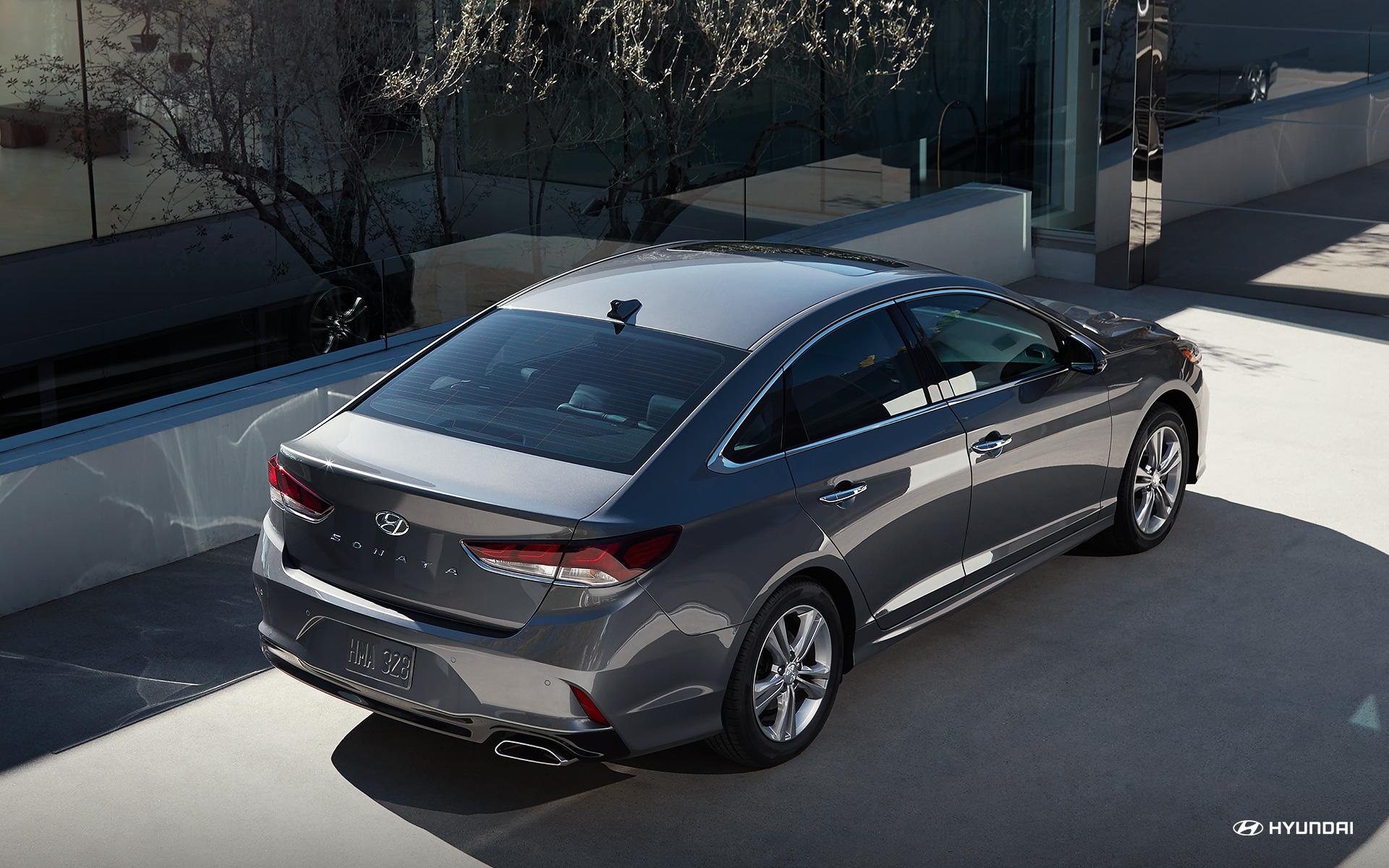 1920x1200 Hyundai Sonata top back view wide HD wallpaper Cars