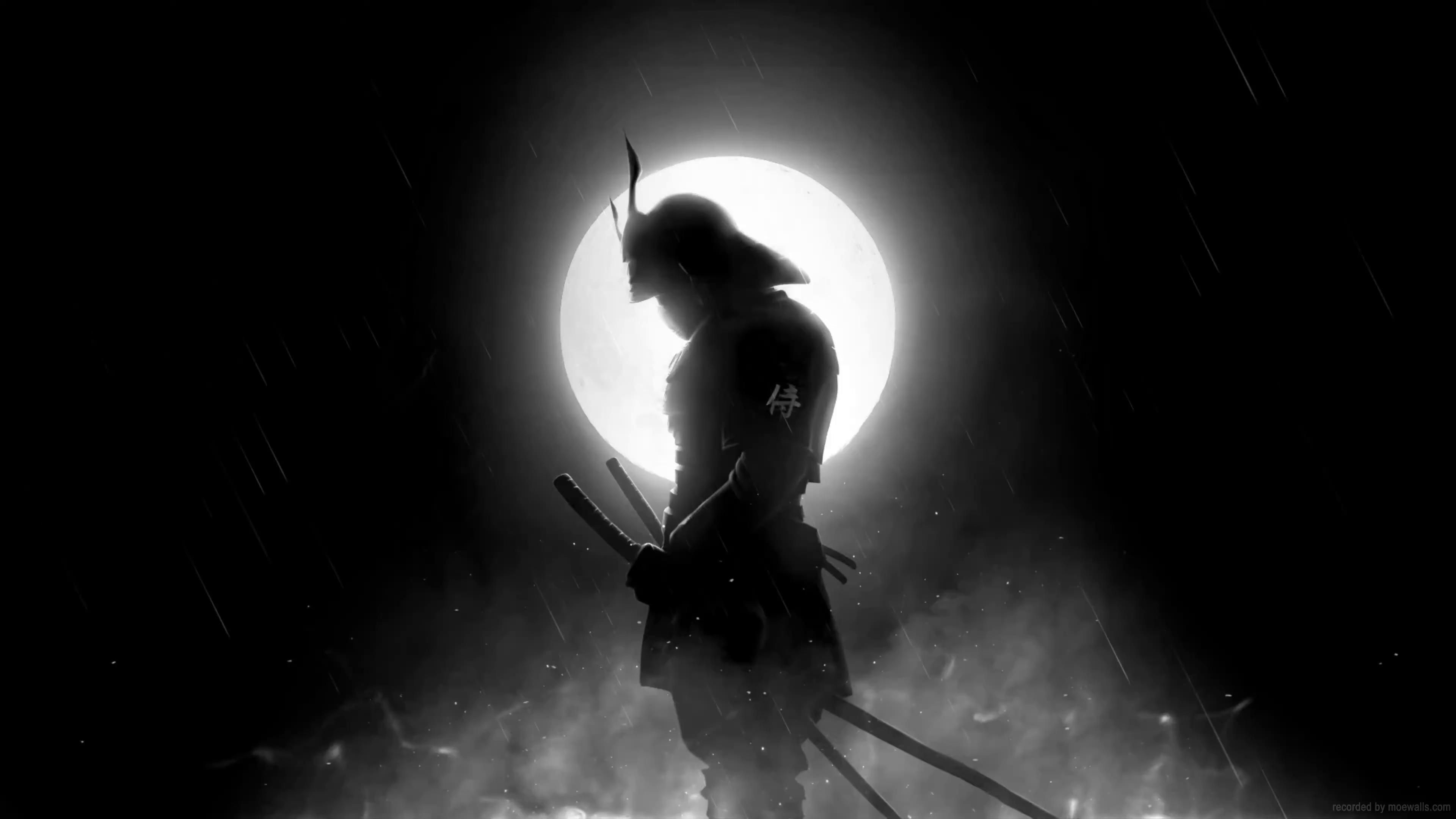 3840x2160 Moon Samurai Wallpaper