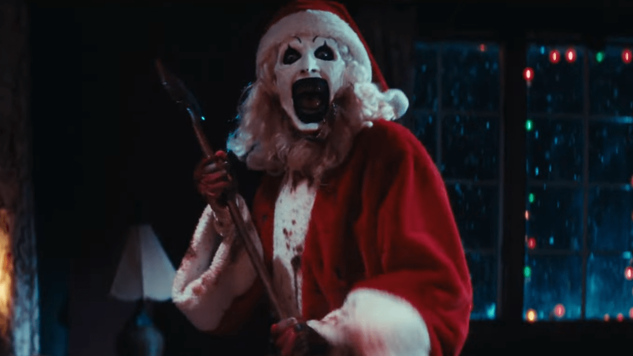 1280x720 Terrifier 3 Teases Some Of Art The Clown's Christmas Themed Kills