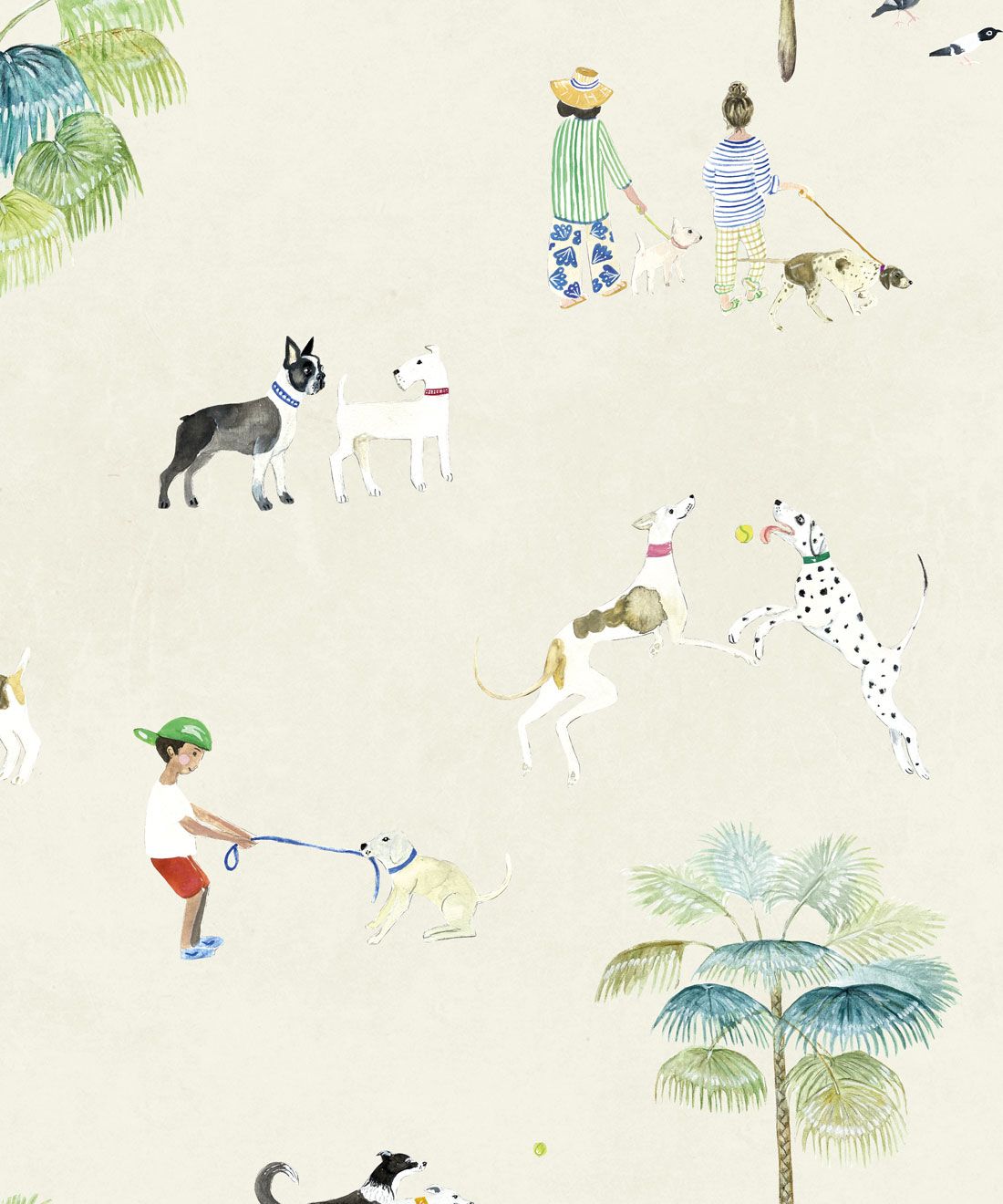 1100x1320 At The Dog Park Vinyl Wallpaper • Wallpaper for Dog Lovers USA