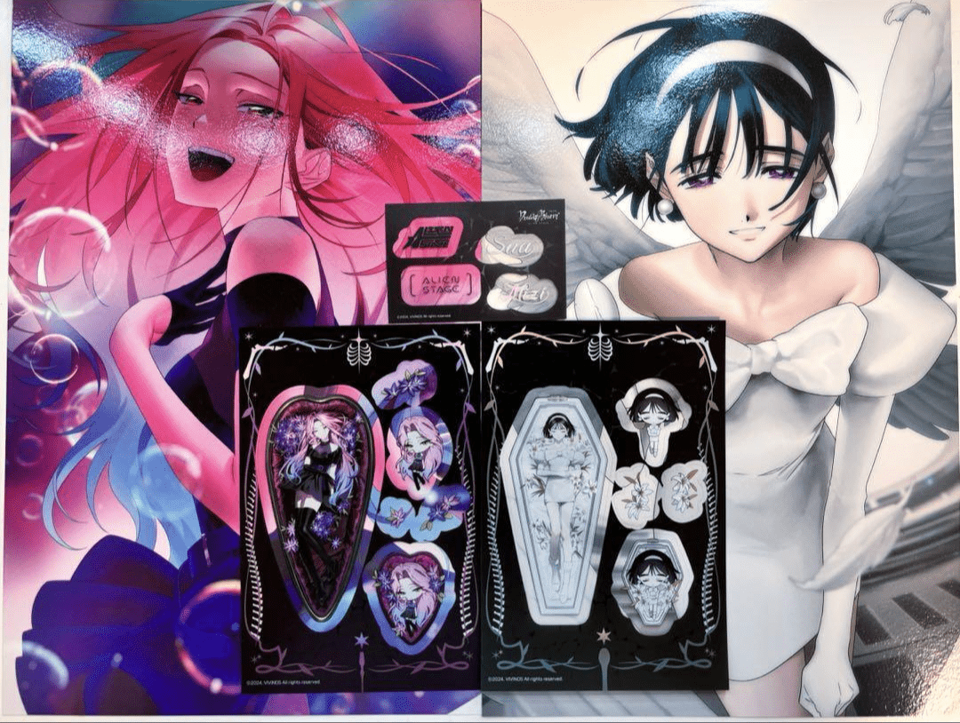 1080x814 ALIEN STAGE Mizi Sua Drowing BloomMini Poster Sticker Set