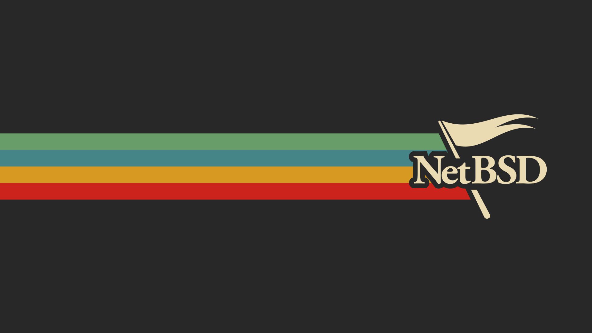 1920x1080 All resolutions available, dark & light version, simple NetBSD wallpaper
