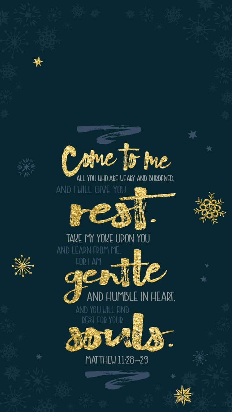 750x1334 Download Bible Verse Phone Black And Gold Wallpaper