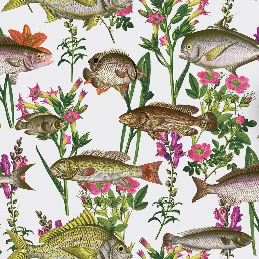 1000x1000 Holden Décor Lagoon Fish Pattern Wallpaper Sea Life Aquarium Marine Flowers 12170. I Want Wallpaper