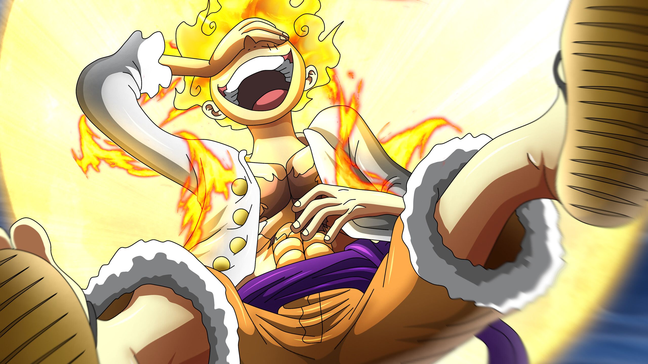 2560x1440 Luffy Sun God Nika Gear 5 Wallpaper 4K HD PC g