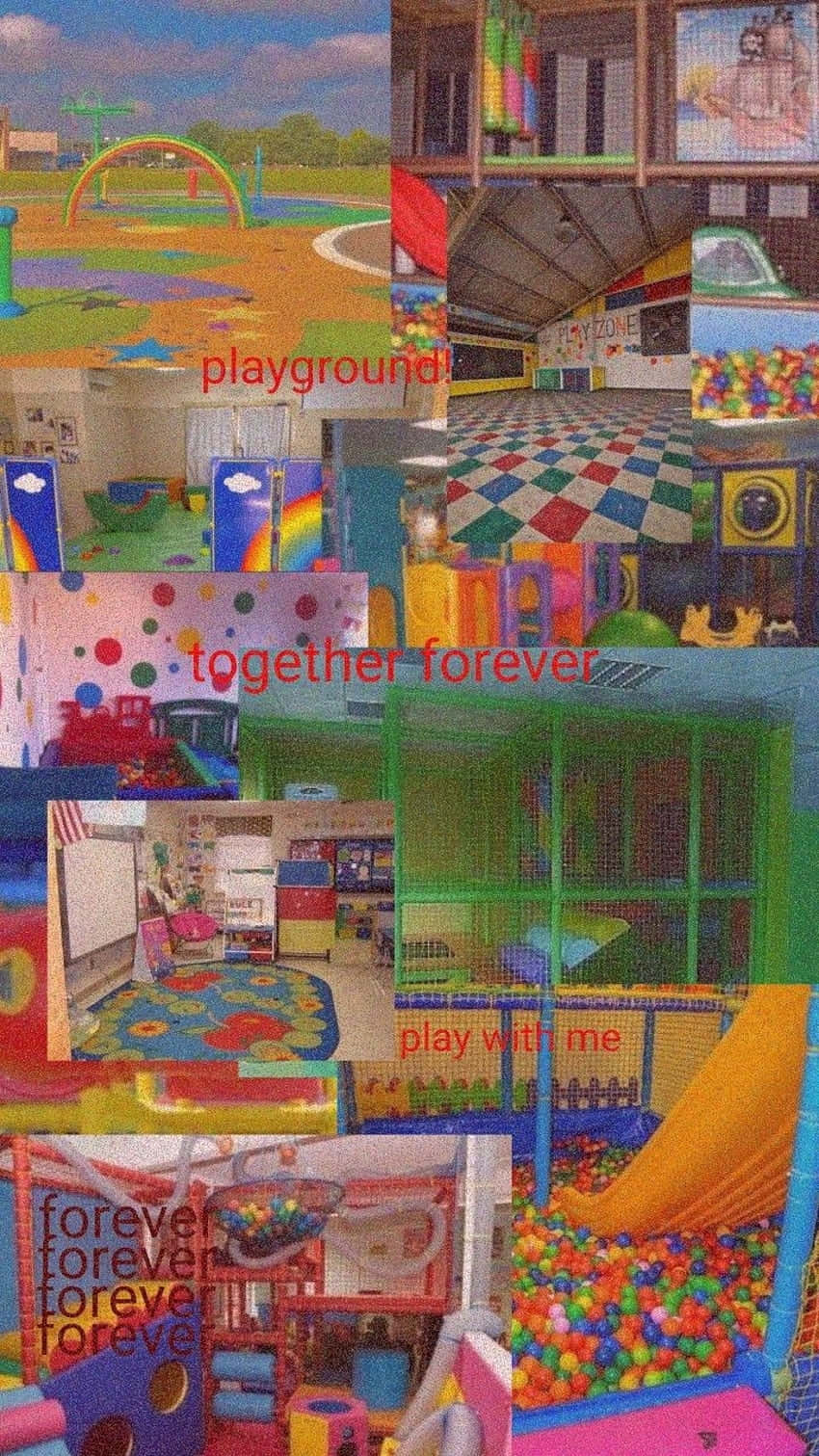 850x1511 Download Weirdcore Playground Nostalgia Wallpaper