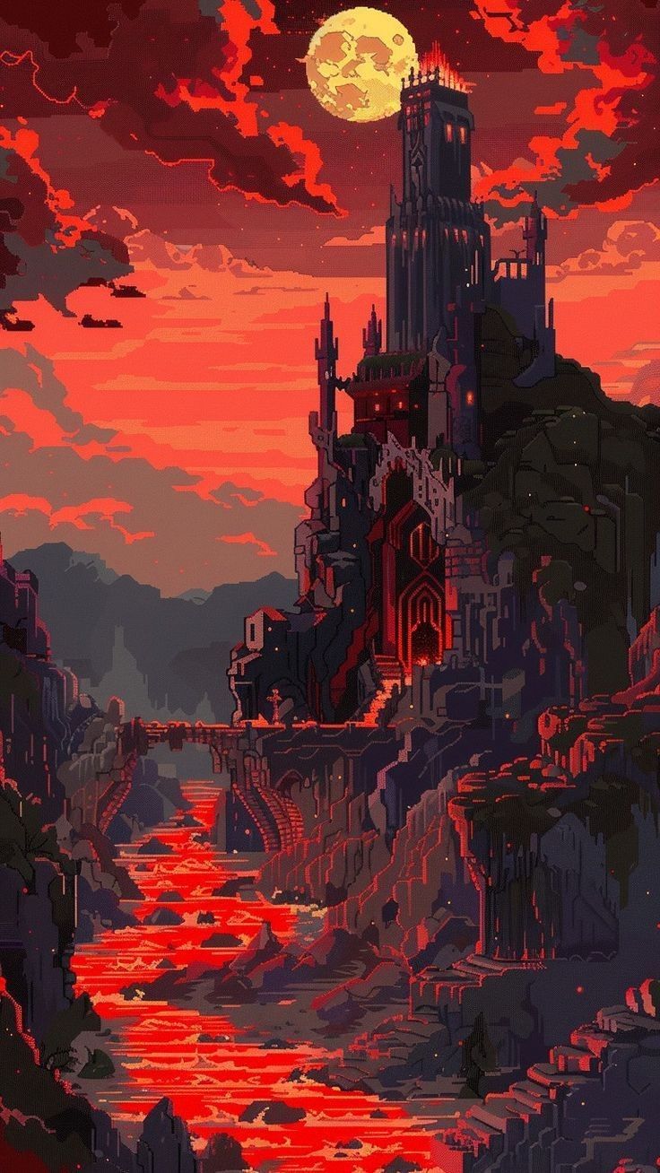 736x1308 Pixel Art Wallpaper. Cool Pixel Art, Landscape Wallpaper