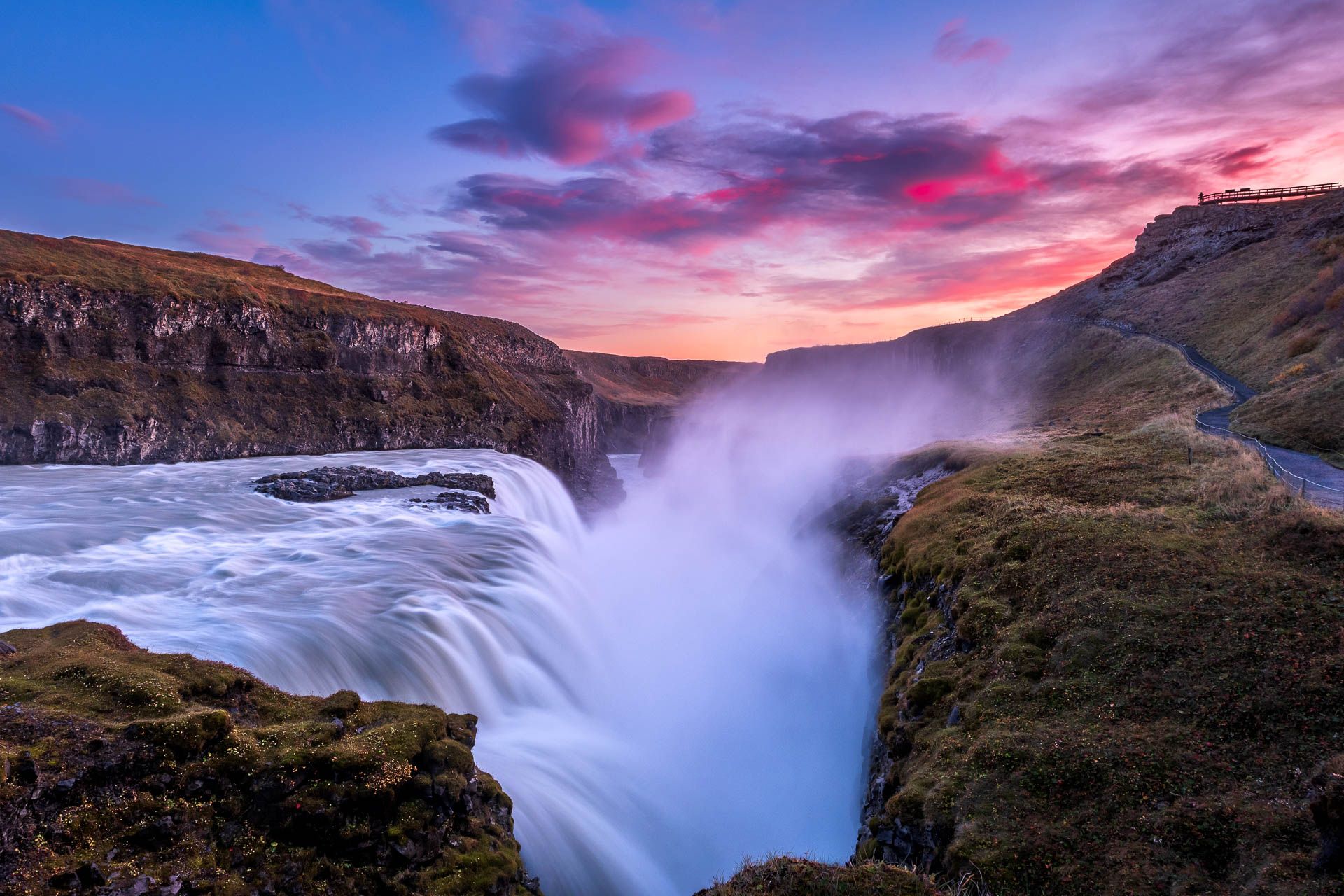 1920x1280 Gullfoss waterfall in Iceland Ntounas Photography