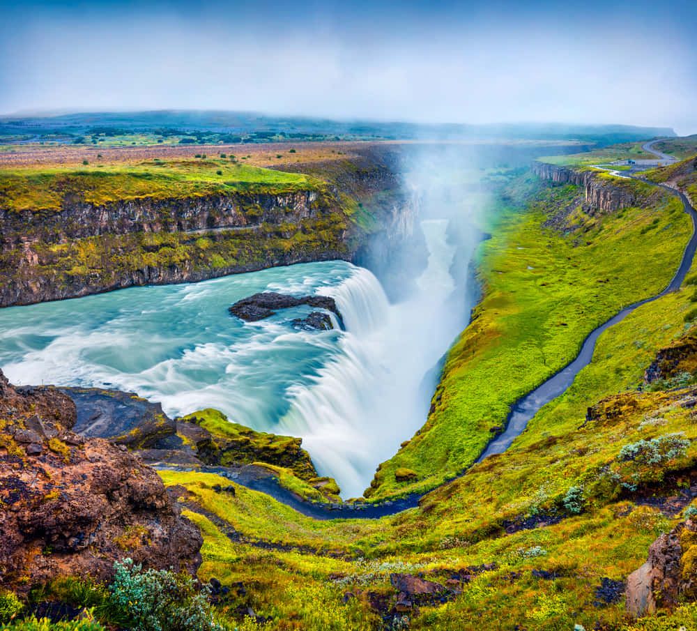 1000x905 Gullfoss Waterfall Wallpaper