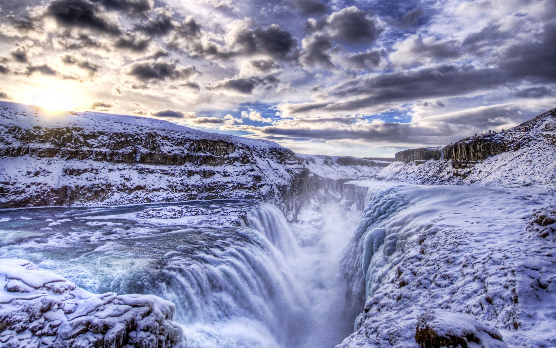 1920x1200 Gullfoss Majesty: Stunning HD Nature Waterfall Wallpaperx1793