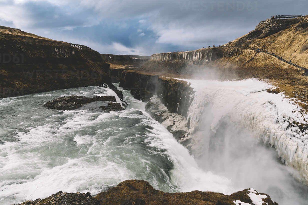 1232x821 Iceland, Gullfoss waterfall in summer