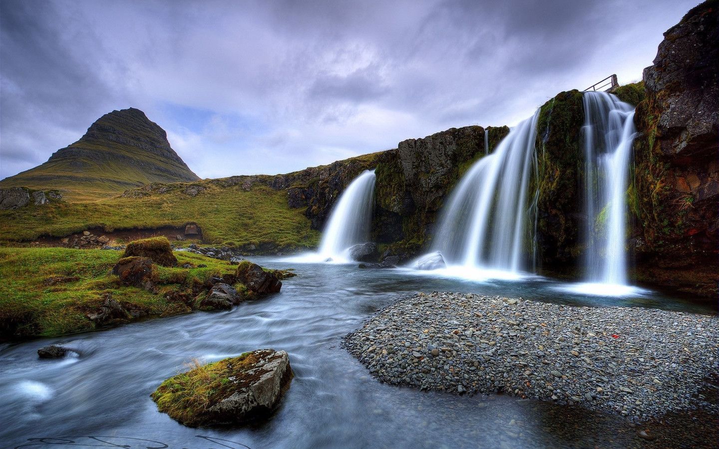 1440x900 Gullfoss Waterfall HD Desktop Wallpaper 114104