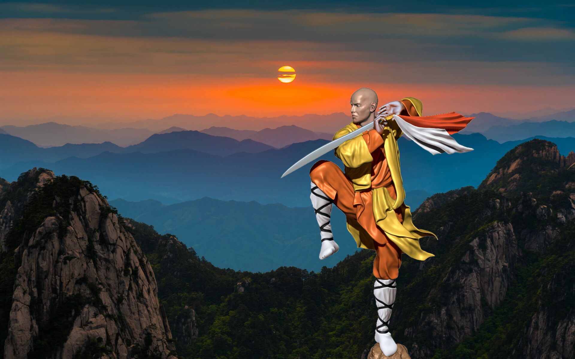 1920x1200 SHAOLIN MONK IN ZBRUSH