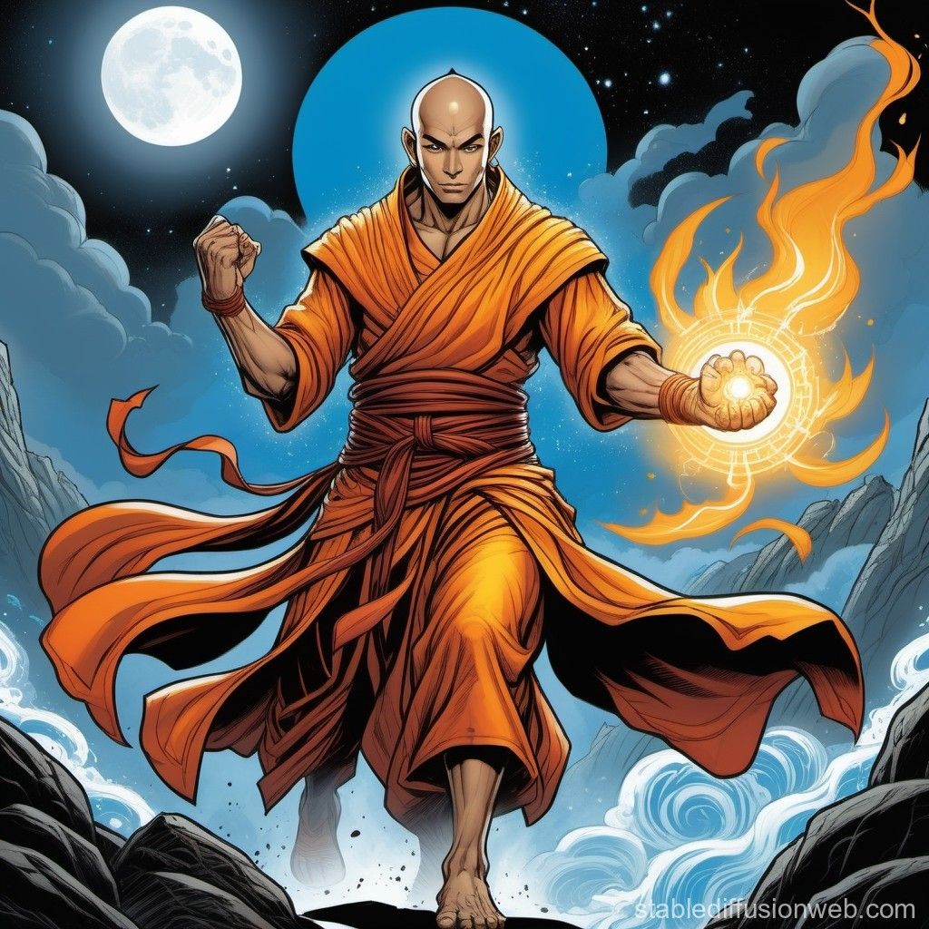 1024x1024 Light Infused Warrior Monk. Stable Diffusion Online