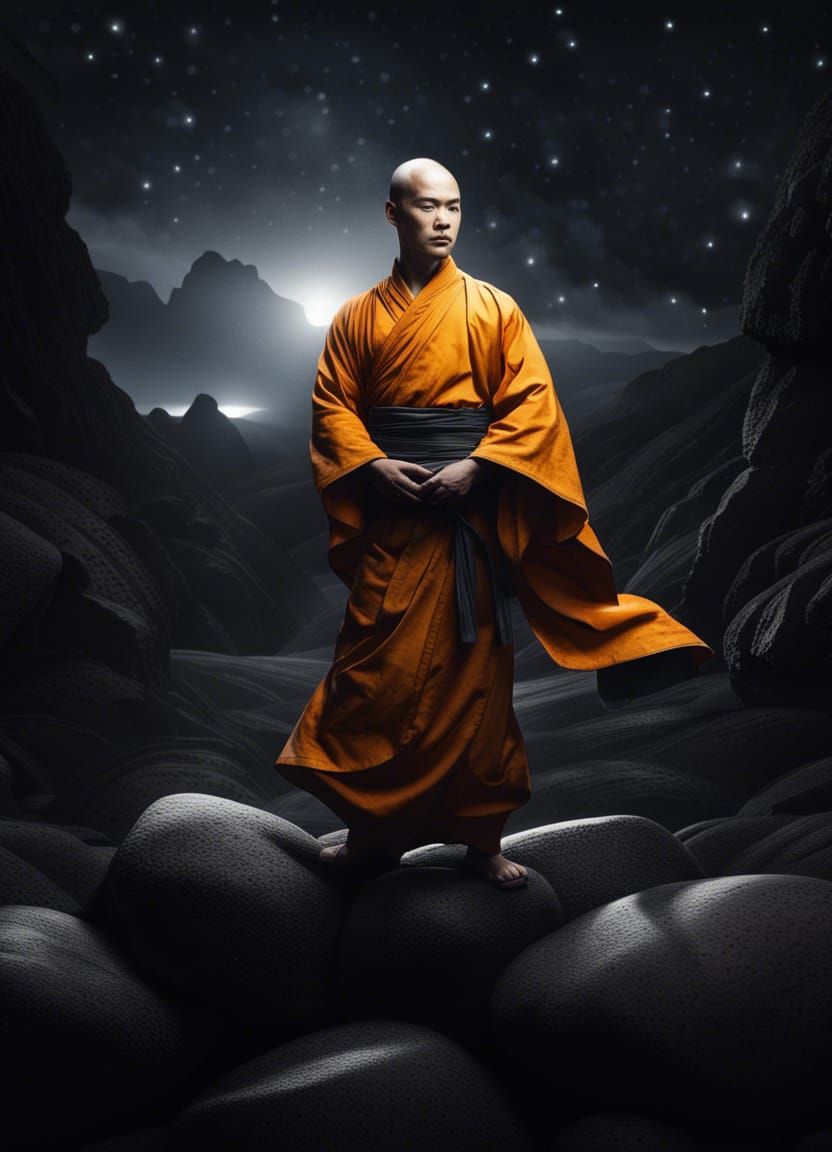 832x1152 Warrior Monk Wallpaper