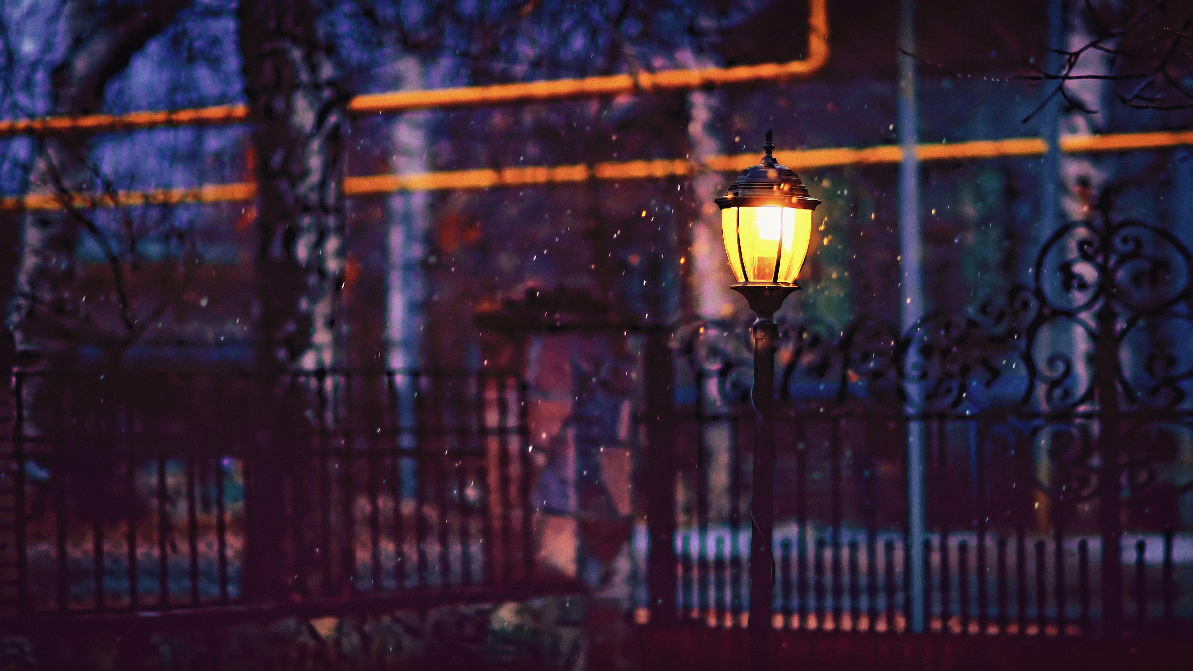 3840x2160 #street, #light, #winter, k, #hd, #snow, #photography