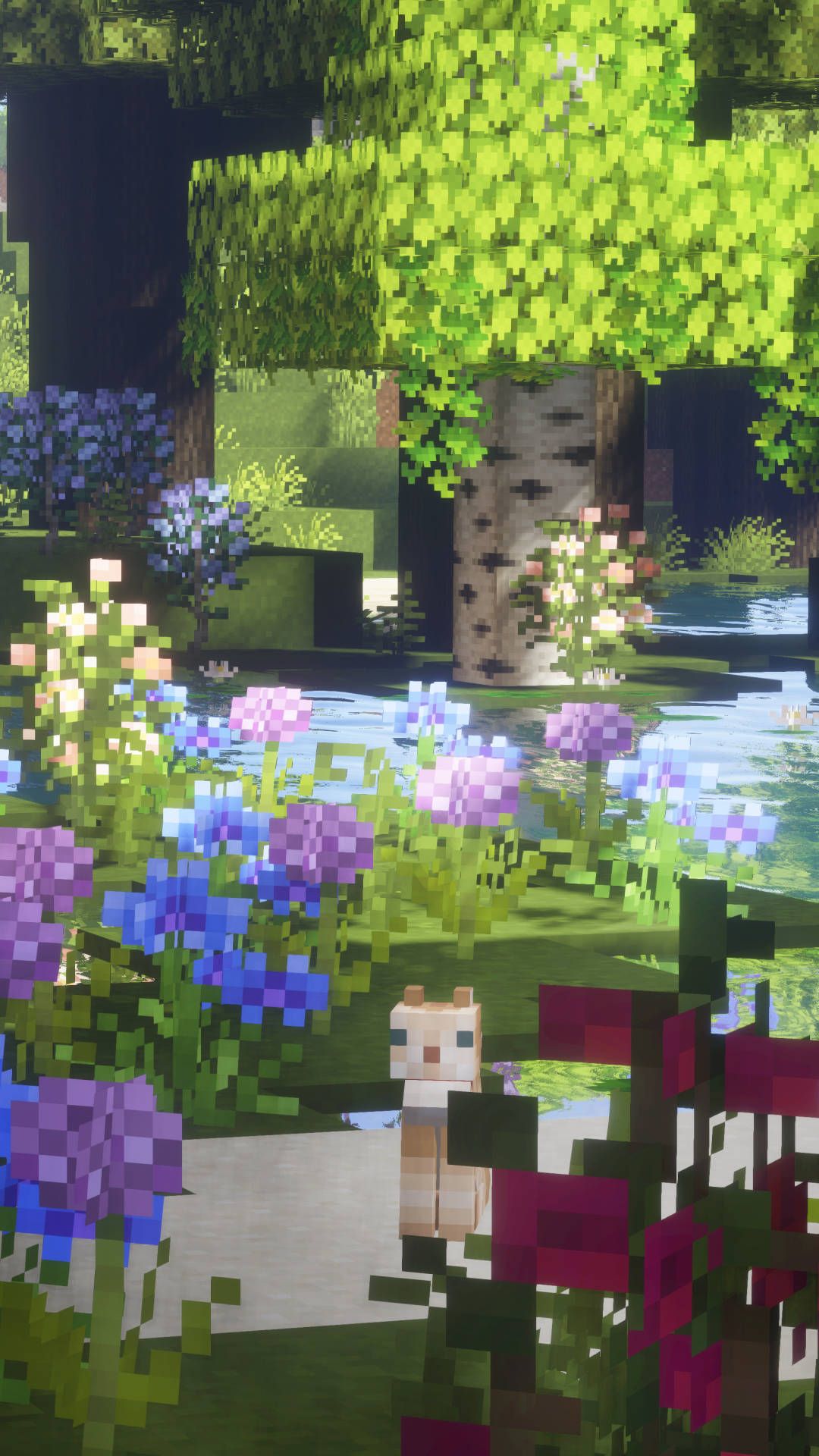 1080x1920 Minecraft Flower Wallpaper