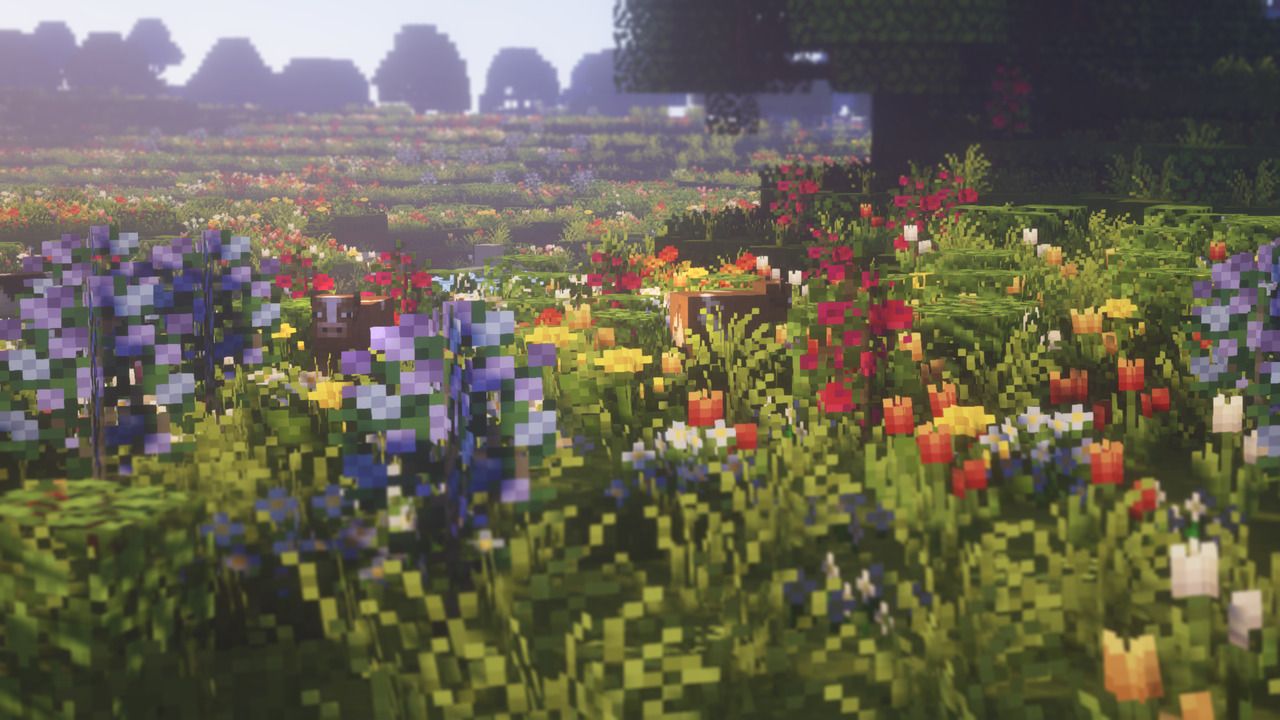 1280x720 Minecraft Flowers Wallpaper