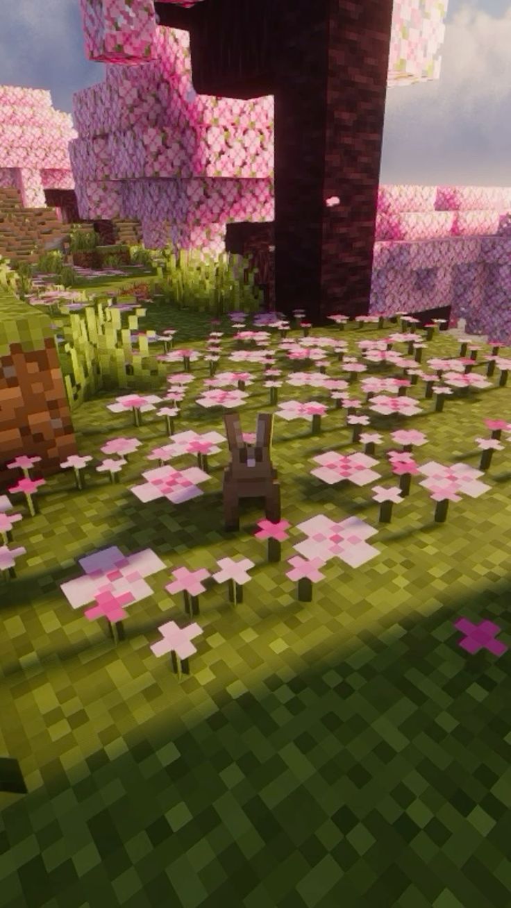 736x1308 Minecraft wallpaper with rabbit