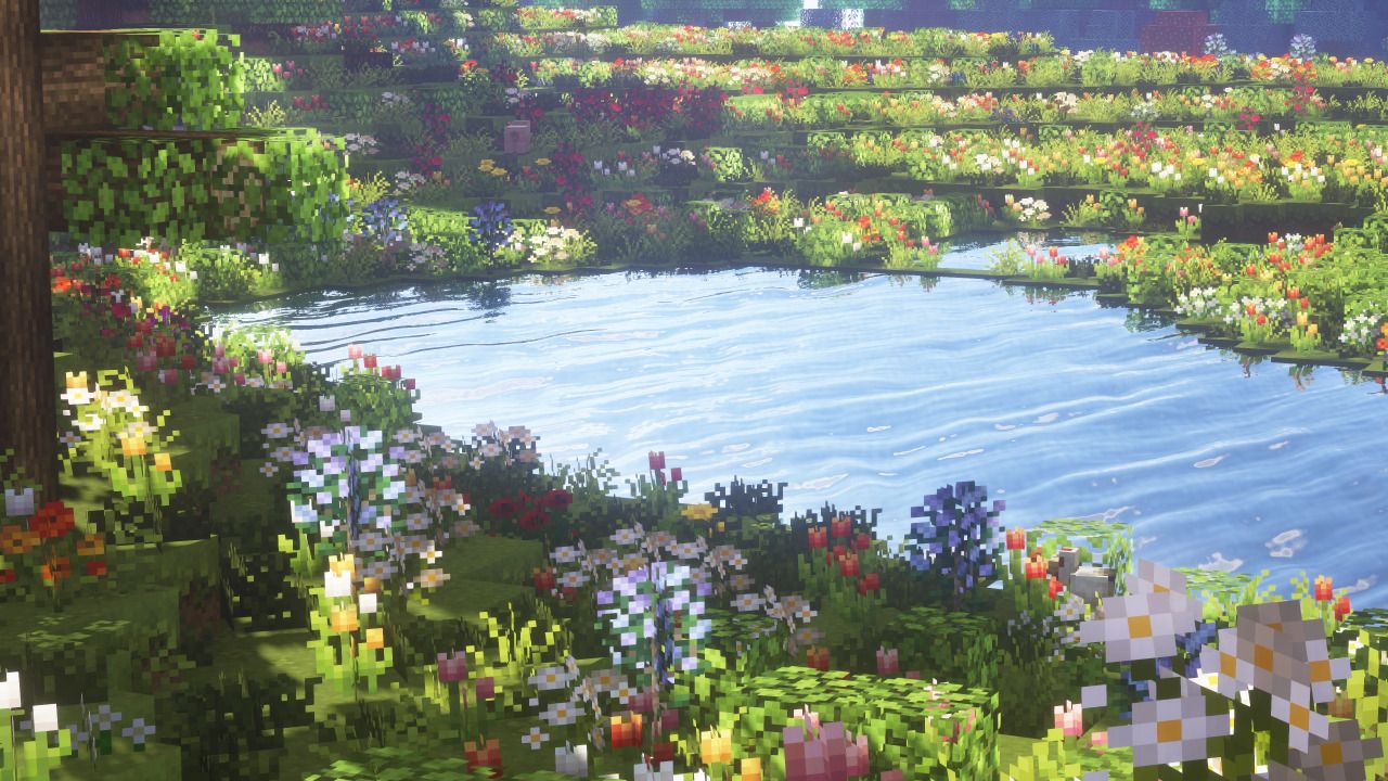 1280x720 Minecraft Flowers Wallpaper