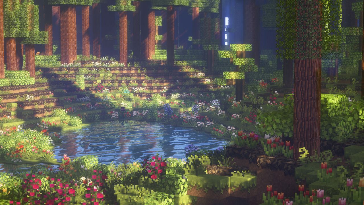 1280x720 Minecraft Flowers Wallpaper