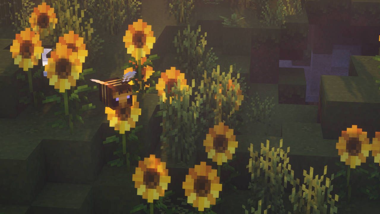 1280x720 Download Sunflower Garden Minecraft Aesthetic Wallpaper