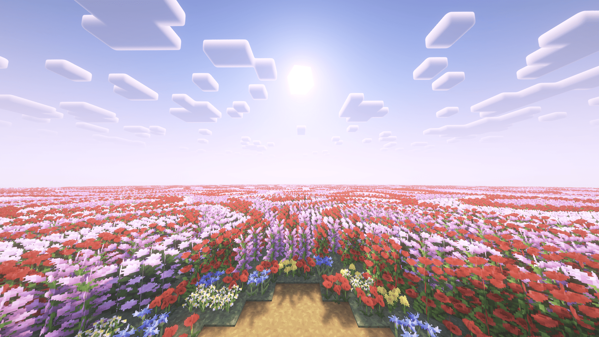 1920x1080 My world spawn of flowers!