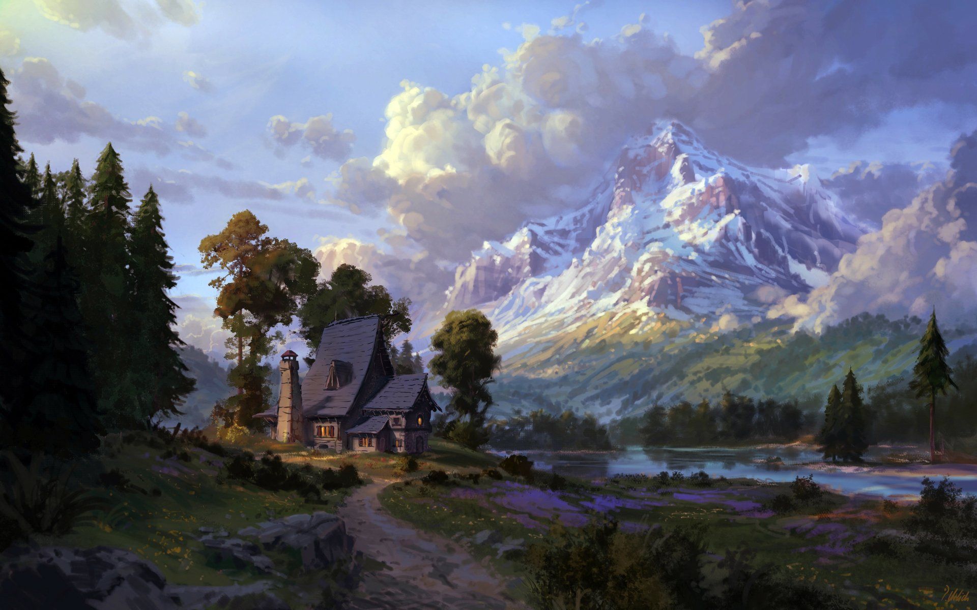 1920x1200 Enchanted Mountain Retreat