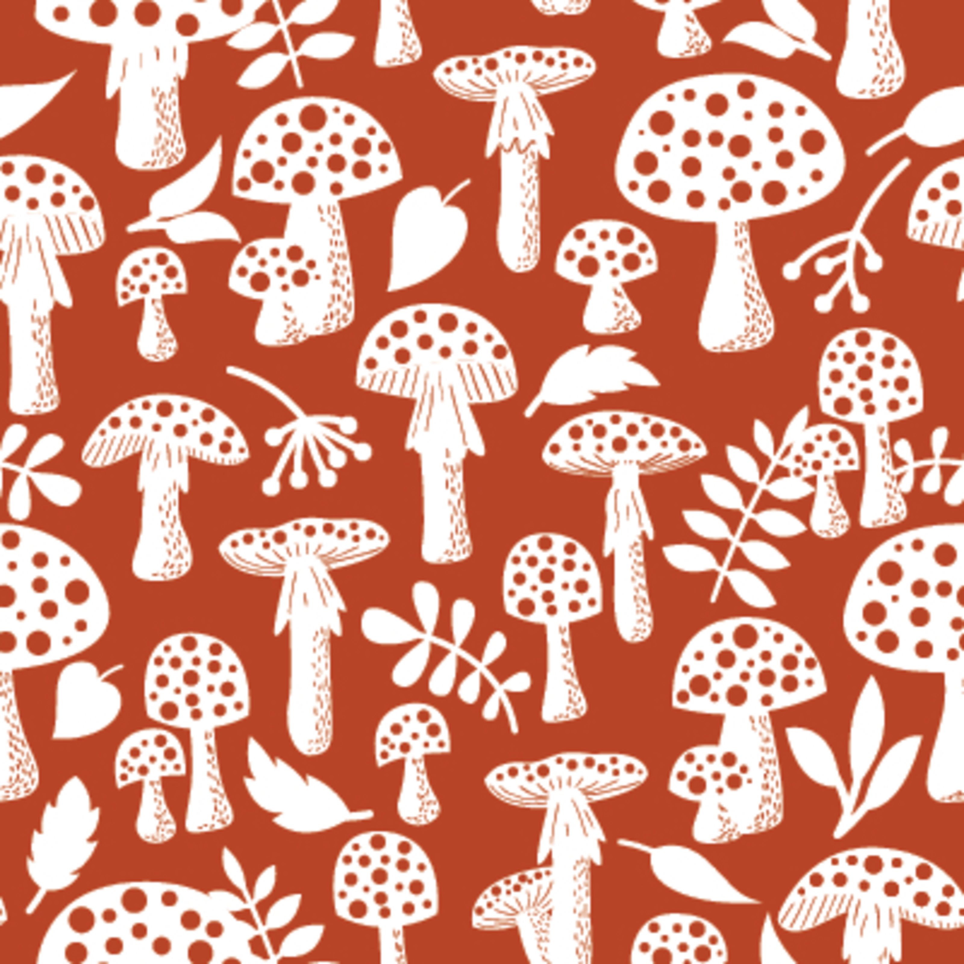 3200x3200 Forest Mushroom Pattern Wallpaper