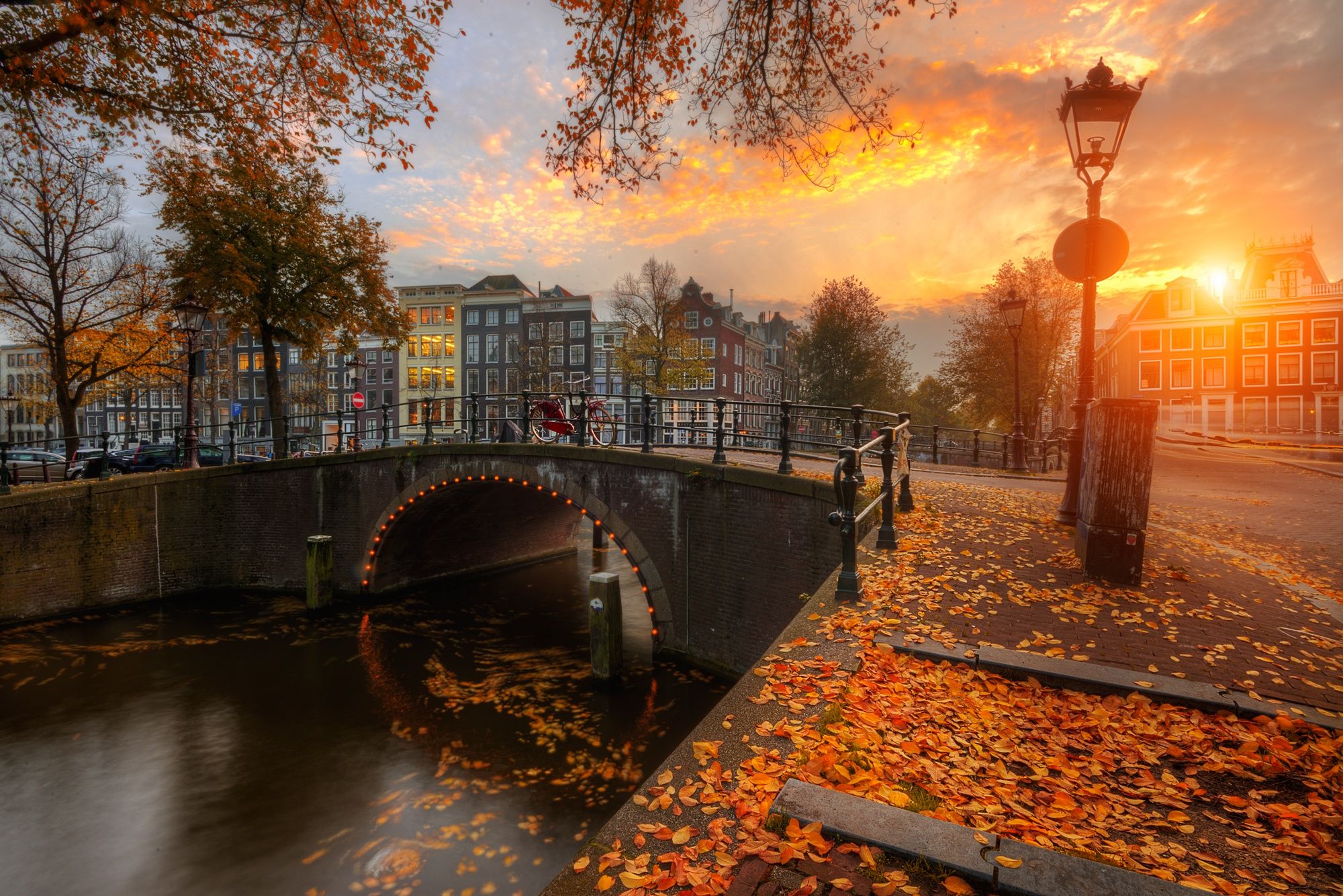 2000x1335 Free autumn, sunset Full HD wallpaper for desktop and phone