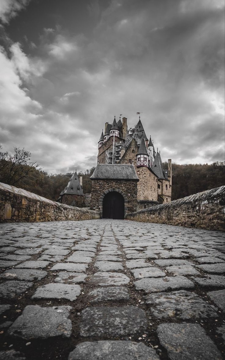 736x1177 Wallpaper walkway medieval architecture building castle