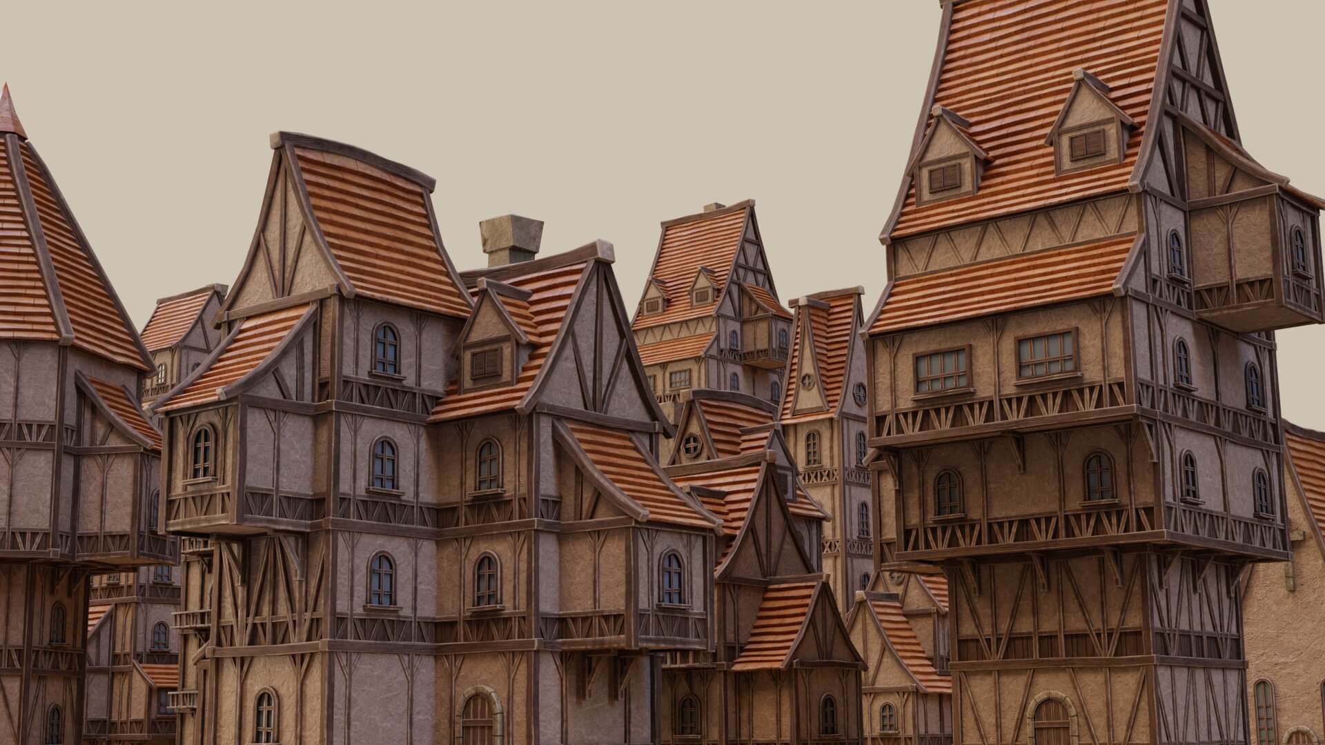 1920x1080 Medieval Buildings