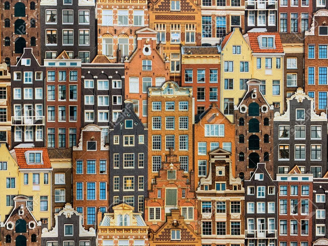 1300x975 Background Texture: Colorful Houses Of The Old European City. Wallpaper Depicting Medieval Buildings. Colorful, Antique Architecture Of Europe. Wallpaper Store, Kiev, April 2020 , Picture and Royalty Free Image. Image 146152841