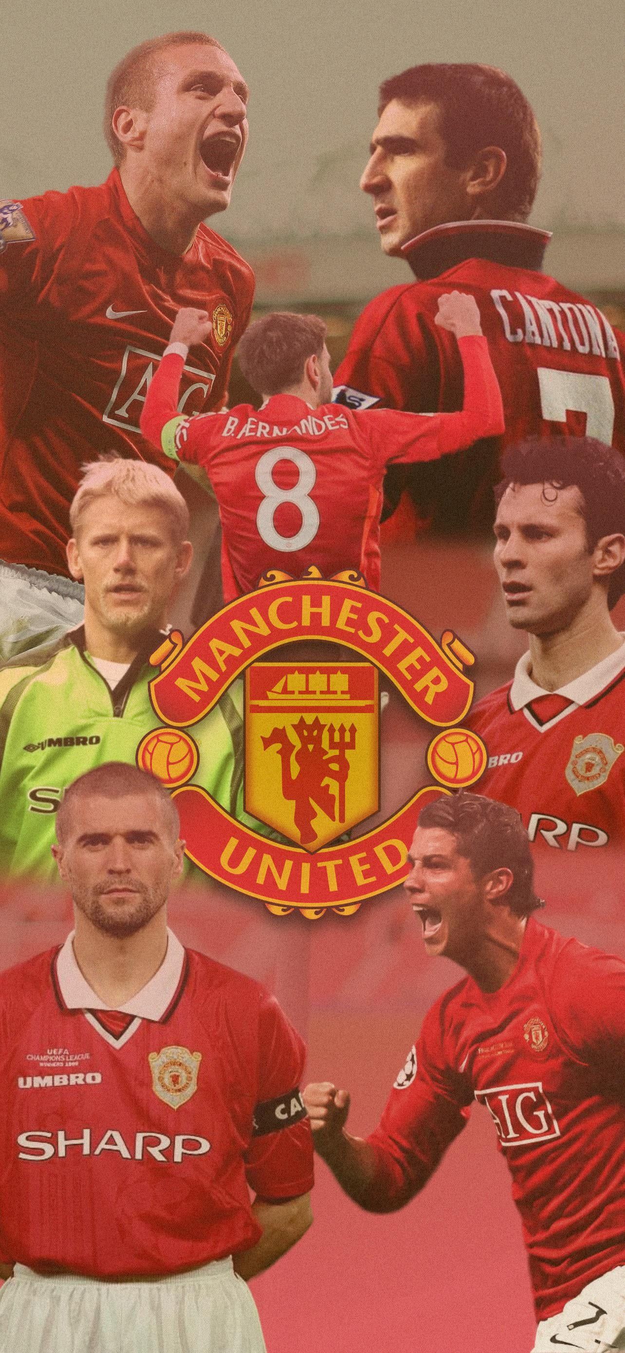 1284x2778 Manchester United Legends Mobile Wallpaper