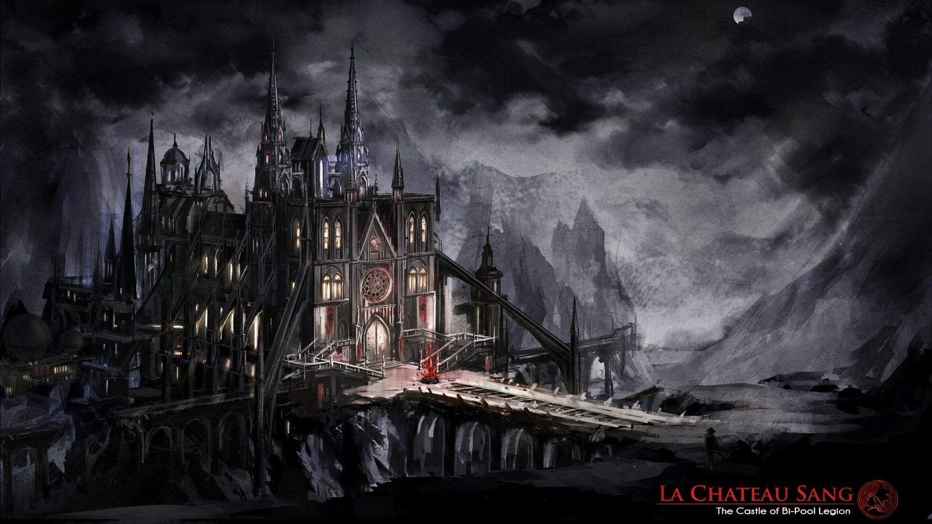 1920x1080 Dark Fantasy Castle HD Wallpaper: The Enchanted La Chateau Sangx1322