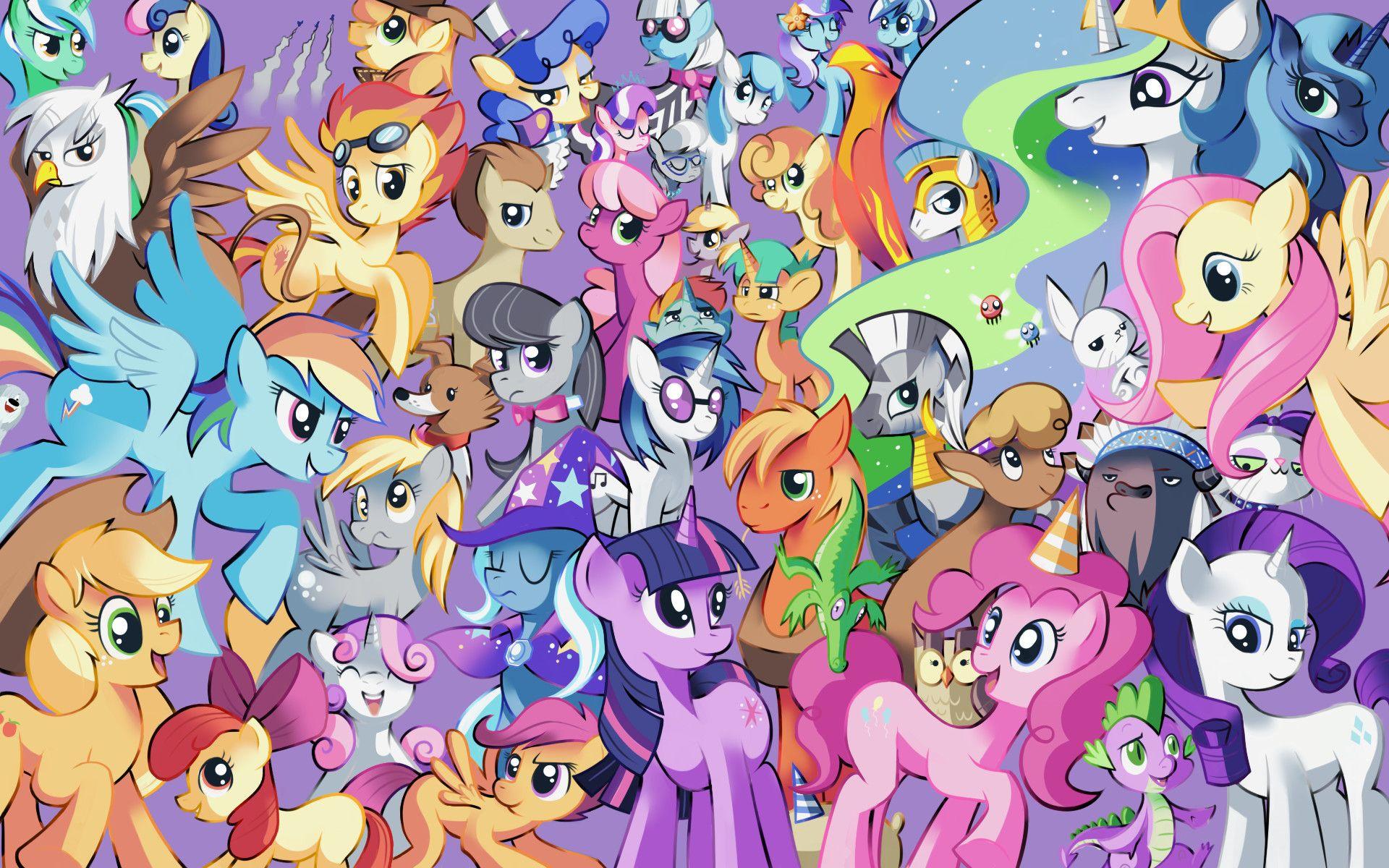 1920x1200 MLP Background Ponies Wallpaper