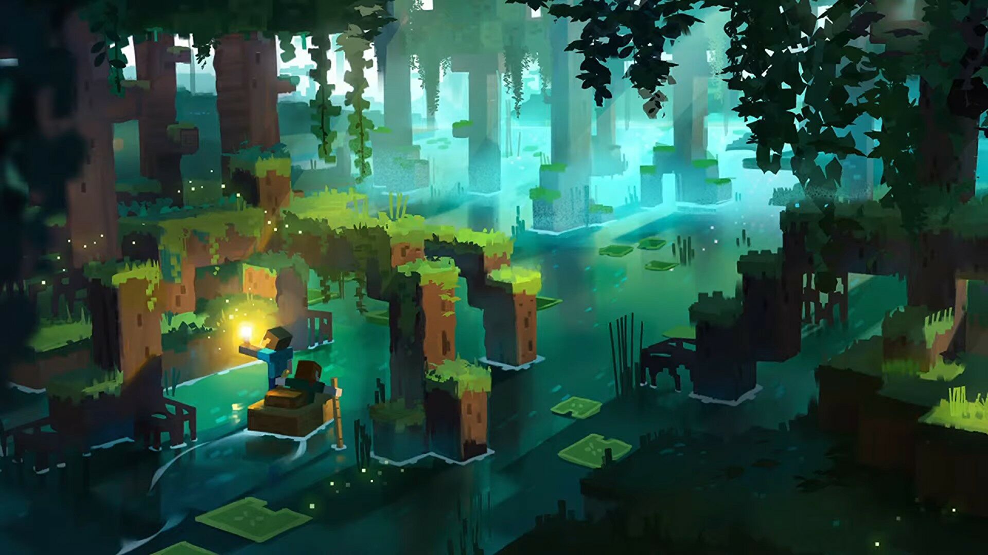 1920x1080 Mangrove Swamp Minecraft Wallpaper