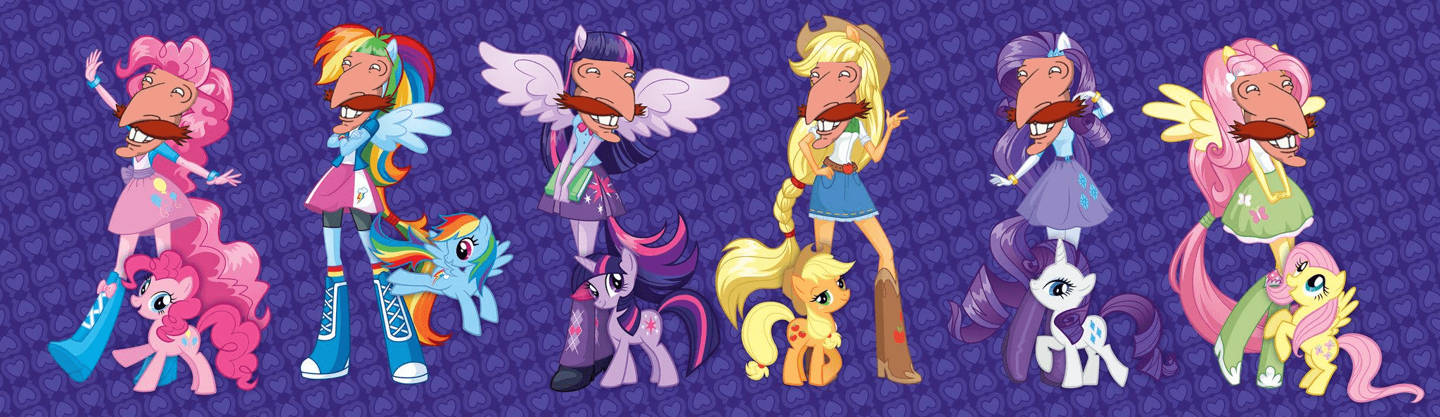 2048x593 Pony Rarity Twilight Sparkle Purple Art Little Pony Equestria