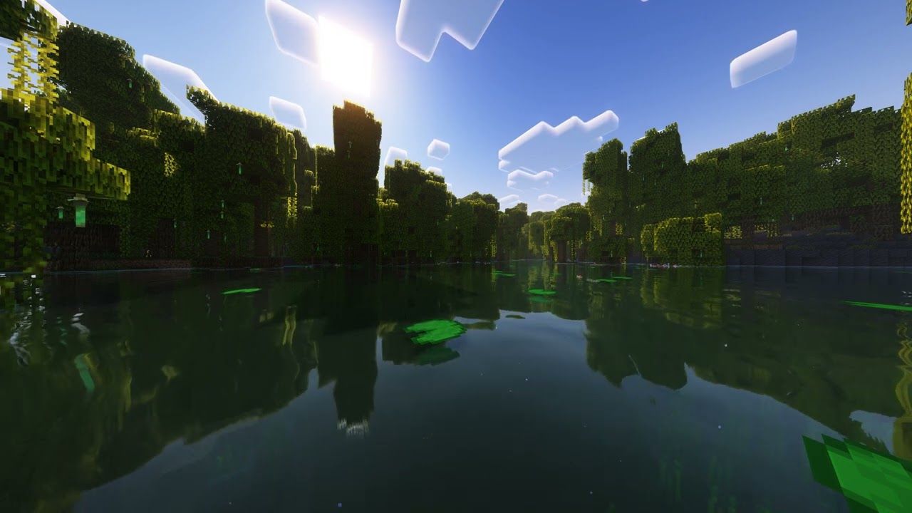 1280x720 Minecraft 1.19 Iris with Complementary Reimagined Shaders mangrove swamp