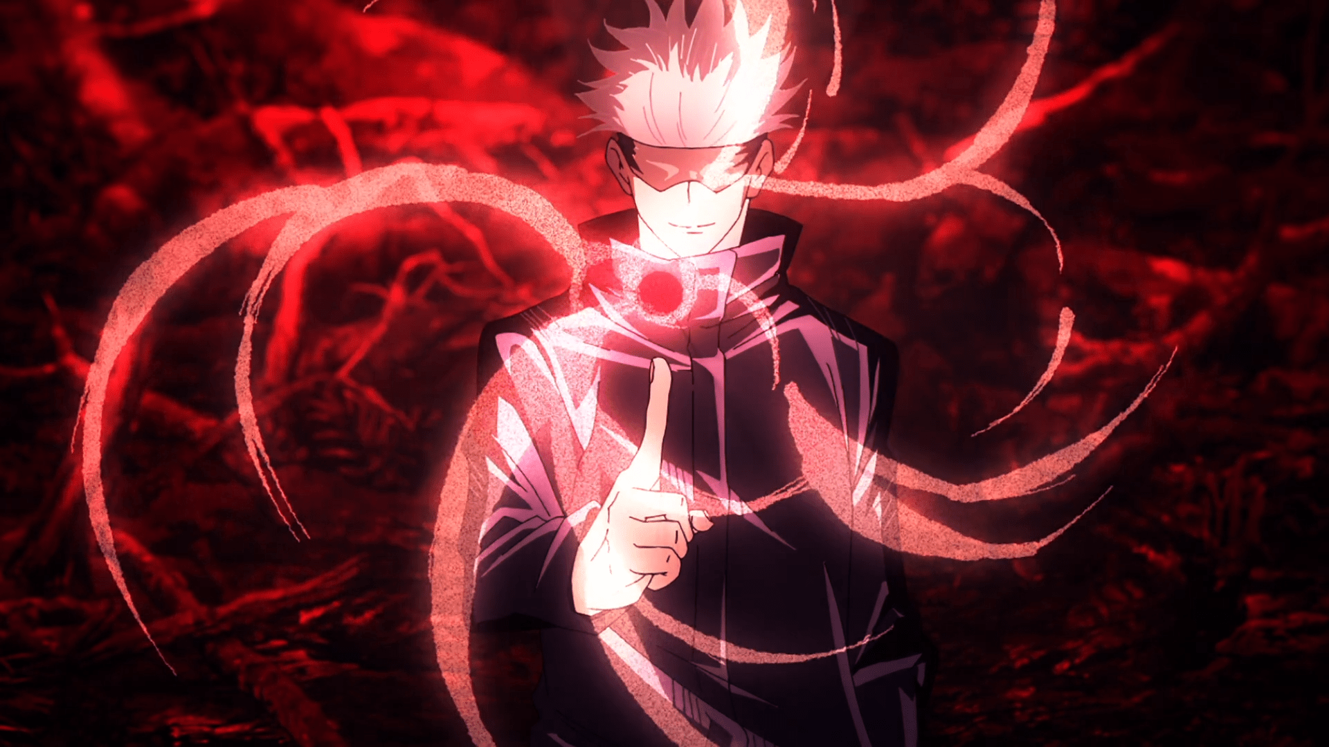 1920x1080 Gojo Red Wallpaper
