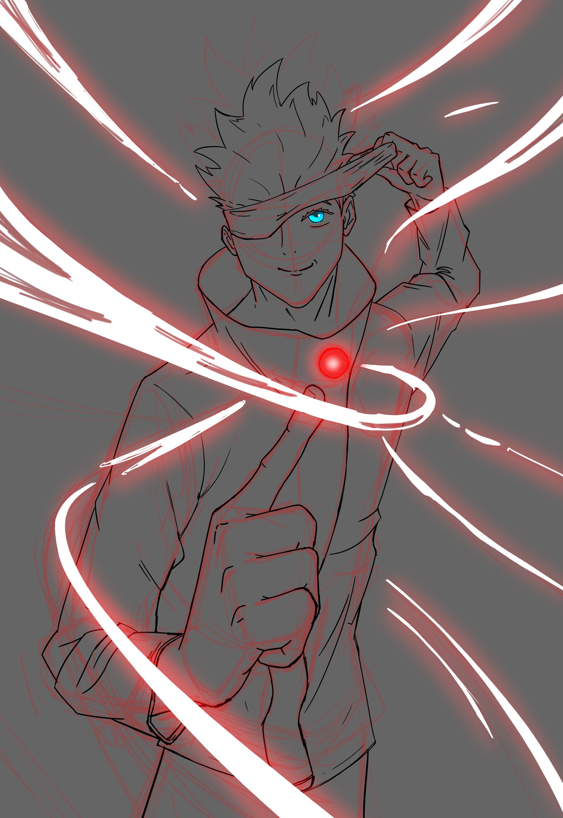 1920x2791 Satoru Gojo using Red reversal technique